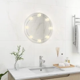 Espejo de pared con luces LED redondo de vidrio de vidaXL, Espejos - Ref: Foro24-3078639, Precio: 31,38 €, Descuento: %
