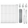 Cerca de Alambre Soldado con 13 Postes Flangados 0.4x25 m Acero Galvanizado de , Paneles de vallas - Ref: Foro24-3352300, Pre...