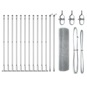 Conjunto de Poste de Cerca Set de 2 Acero galvanizado 25 x 0.5 m de , Paneles de vallas - Ref: Foro24-3352307, Precio: 114,37...