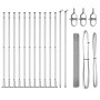 Cerca de Alambre Soldado con 13 Postes Flangeados 0.8x25m Acero Galvanizado de , Paneles de vallas - Ref: Foro24-3352314, Pre...