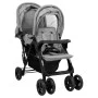 Carrito para gemelos tandem de acero gris claro de vidaXL, Cochecitos de bebé - Ref: Foro24-10347, Precio: 217,12 €, Descuent...