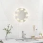 Espejo de pared sin marco con luces LED redondo de vidrio de vidaXL, Espejos - Ref: Foro24-3078646, Precio: 28,44 €, Descuent...