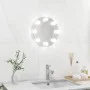 Espejo de pared sin marco con luces LED redondo de vidrio de vidaXL, Espejos - Ref: Foro24-3078646, Precio: 28,44 €, Descuent...