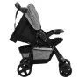 Carrito de bebés 2 en 1 de acero gris claro y negro de vidaXL, Cochecitos de bebé - Ref: Foro24-10383, Precio: 124,46 €, Desc...