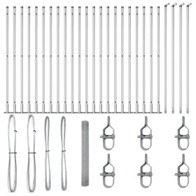 Cerca de Alambre Soldado con 13 Postes Flangados 1.2x50 m Acero Galvanizado de , Paneles de vallas - Ref: Foro24-3352356, Pre...