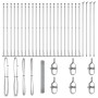 Cerca de Alambre Soldado con 13 Postes Flangados 1.2x50 m Acero Galvanizado de , Paneles de vallas - Ref: Foro24-3352356, Pre...