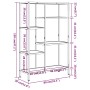 Estantería de madera contrachapada y acero 80x30x120 cm de vidaXL, Librerías y estanterías - Ref: Foro24-336358, Precio: 91,4...
