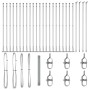 Cercado de Alambre Soldado con 13 Postes Flangados 1.4x50 m Acero Galvanizado de , Paneles de vallas - Ref: Foro24-3352362, P...