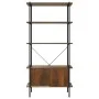 Estantería armario 5 niveles contrachapada y acero 80x40x163 cm de vidaXL, Librerías y estanterías - Ref: Foro24-336356, Prec...