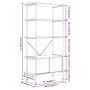Estantería armario 5 niveles contrachapada y acero 80x40x163 cm de vidaXL, Librerías y estanterías - Ref: Foro24-336356, Prec...