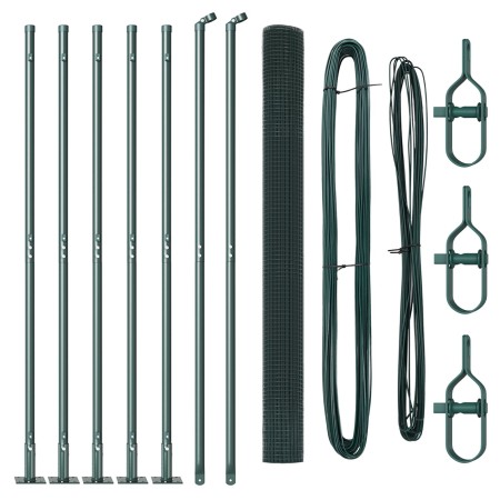 Set de Postes de Cerca Verde Juego de 2 Verde de , Paneles de vallas - Ref: Foro24-3352415, Precio: 98,28 €, Descuento: %