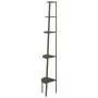 Estantería de esquina de 5 niveles negra 45,5x31,5x180 cm de vidaXL, Librerías y estanterías - Ref: Foro24-336396, Precio: 10...