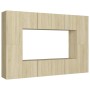 Juego de muebles de salón 8 piezas roble Sonoma de vidaXL, Muebles TV - Ref: Foro24-3078983, Precio: 260,22 €, Descuento: %
