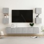 Set de muebles de salón 7 pzas madera ingeniería gris hormigón de vidaXL, Muebles TV - Ref: Foro24-3079081, Precio: 162,33 €,...