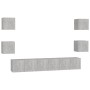 Set de muebles de salón 7 pzas madera ingeniería gris hormigón de vidaXL, Muebles TV - Ref: Foro24-3079081, Precio: 162,33 €,...