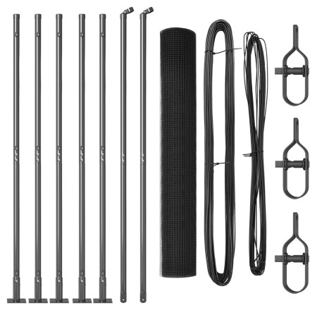 Juego de Postes de Cerca Juego de 2 Gris de , Paneles de vallas - Ref: Foro24-3352519, Precio: 82,24 €, Descuento: %