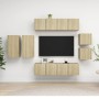 Juego de muebles de salón 8 piezas roble Sonoma de vidaXL, Muebles TV - Ref: Foro24-3079019, Precio: 231,88 €, Descuento: %