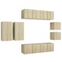 Juego de muebles de salón 8 piezas roble Sonoma de vidaXL, Muebles TV - Ref: Foro24-3079019, Precio: 231,88 €, Descuento: %
