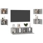 Set de muebles de salón 6 pzas madera ingeniería gris hormigón de vidaXL, Muebles TV - Ref: Foro24-3079080, Precio: 139,56 €,...