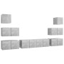 Set muebles de salón TV 8 pzas madera ingeniería gris hormigón de vidaXL, Muebles TV - Ref: Foro24-3079134, Precio: 201,55 €,...