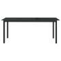 Mesa de jardín de aluminio y vidrio negro 190x90x74cm de vidaXL, Mesas de jardín - Ref: Foro24-312202, Precio: 169,56 €, Desc...