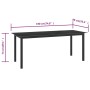 Mesa de jardín de aluminio y vidrio negro 190x90x74cm de vidaXL, Mesas de jardín - Ref: Foro24-312202, Precio: 169,56 €, Desc...