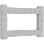 Set de muebles de salón 10 pzas madera ingeniería gris hormigón de vidaXL, Muebles TV - Ref: Foro24-3079072, Precio: 399,94 €...