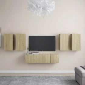 Juego de muebles de salón 6 piezas roble Sonoma de vidaXL, Muebles TV - Ref: Foro24-3078994, Precio: 200,92 €, Descuento: %