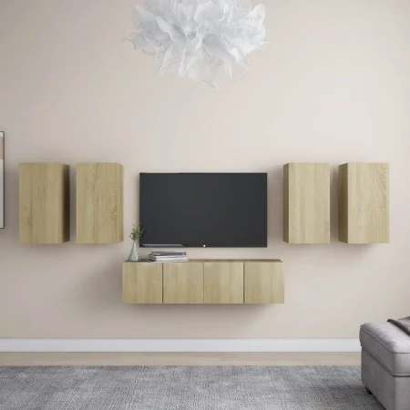 Juego de muebles de salón 6 piezas roble Sonoma de vidaXL, Muebles TV - Ref: Foro24-3078994, Precio: 200,92 €, Descuento: %