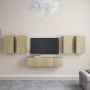 Juego de muebles de salón 6 piezas roble Sonoma de vidaXL, Muebles TV - Ref: Foro24-3078994, Precio: 200,92 €, Descuento: %