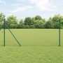 Cerca Hexagonal Verde 1,2x100 m de Acero, Postes de Cerca 13 pcs Verde Ø32 mm 170 cm de Acero Galvanizado de , Postes de cerc...