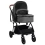 Cochecito de bebés 2 en 1 de acero gris claro y negro de vidaXL, Cochecitos de bebé - Ref: Foro24-10335, Precio: 212,25 €, De...