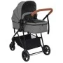 Cochecito de bebés 2 en 1 de acero gris claro y negro de vidaXL, Cochecitos de bebé - Ref: Foro24-10335, Precio: 212,25 €, De...