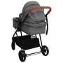Cochecito de bebés 2 en 1 de acero gris claro y negro de vidaXL, Cochecitos de bebé - Ref: Foro24-10335, Precio: 212,25 €, De...