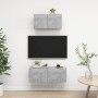 Set de muebles de salón 2 pzas madera ingeniería gris hormigón de vidaXL, Muebles TV - Ref: Foro24-3079120, Precio: 69,08 €, ...