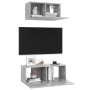 Set de muebles de salón 2 pzas madera ingeniería gris hormigón de vidaXL, Muebles TV - Ref: Foro24-3079120, Precio: 69,08 €, ...