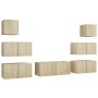 Juego de muebles de salón 7 piezas roble Sonoma de vidaXL, Muebles TV - Ref: Foro24-3079027, Precio: 208,59 €, Descuento: %
