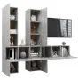 Set muebles de salón TV 7 pzas madera ingeniería gris hormigón de vidaXL, Muebles TV - Ref: Foro24-3079138, Precio: 213,55 €,...
