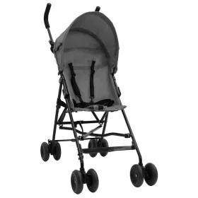Silla de paseo de bebé acero gris claro y negro de vidaXL, Cochecitos de bebé - Ref: Foro24-10395, Precio: 77,37 €, Descuento: %