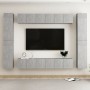 Set de muebles de salón 10 pzas madera ingeniería gris hormigón de vidaXL, Muebles TV - Ref: Foro24-3079085, Precio: 399,94 €...