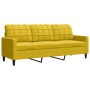 Juego de sofás con cojines 3 piezas terciopelo amarillo en Sofás | Comprar online en Foru.es