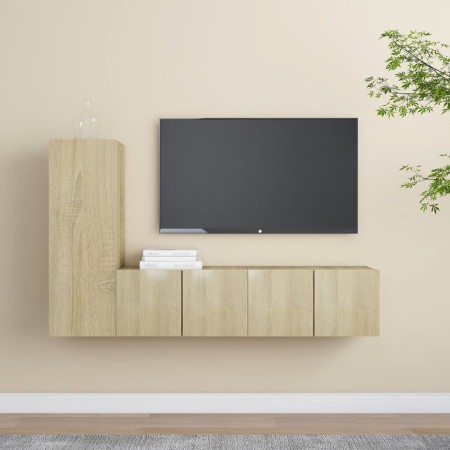 Juego de muebles de salón 3 piezas roble Sonoma de vidaXL, Muebles TV - Ref: Foro24-3078988, Precio: 108,48 €, Descuento: %