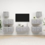 Set muebles de salón TV 7 pzas madera ingeniería gris hormigón de vidaXL, Muebles TV - Ref: Foro24-3079132, Precio: 194,77 €,...