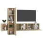 Juego de muebles de salón 5 piezas roble Sonoma de vidaXL, Muebles TV - Ref: Foro24-3078968, Precio: 150,68 €, Descuento: %