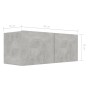 Set muebles de salón TV 7 pzas madera ingeniería gris hormigón de vidaXL, Muebles TV - Ref: Foro24-3079132, Precio: 194,77 €,...