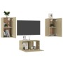 Juego de muebles de salón 3 piezas roble Sonoma de vidaXL, Muebles TV - Ref: Foro24-3078972, Precio: 96,15 €, Descuento: %