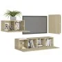 Set de muebles salón TV 4 pzas madera ingeniería roble Sonoma de vidaXL, Muebles TV - Ref: Foro24-3078992, Precio: 120,89 €, ...