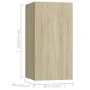 Set de muebles salón TV 4 pzas madera ingeniería roble Sonoma de vidaXL, Muebles TV - Ref: Foro24-3078992, Precio: 120,89 €, ...