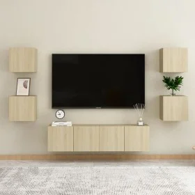 Juego de muebles de salón 6 piezas roble Sonoma de vidaXL, Muebles TV - Ref: Foro24-3078975, Precio: 141,28 €, Descuento: %