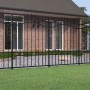 Valla de jardín con punta de lanza acero recubierto negro 190cm de vidaXL, Paneles de vallas - Ref: Foro24-151082, Precio: 21...
